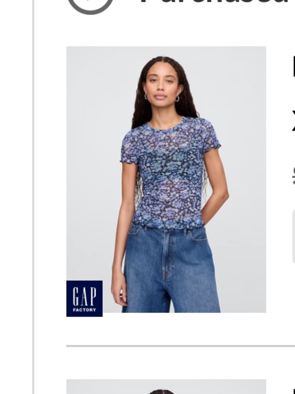 Gap Floral Mesh Tee